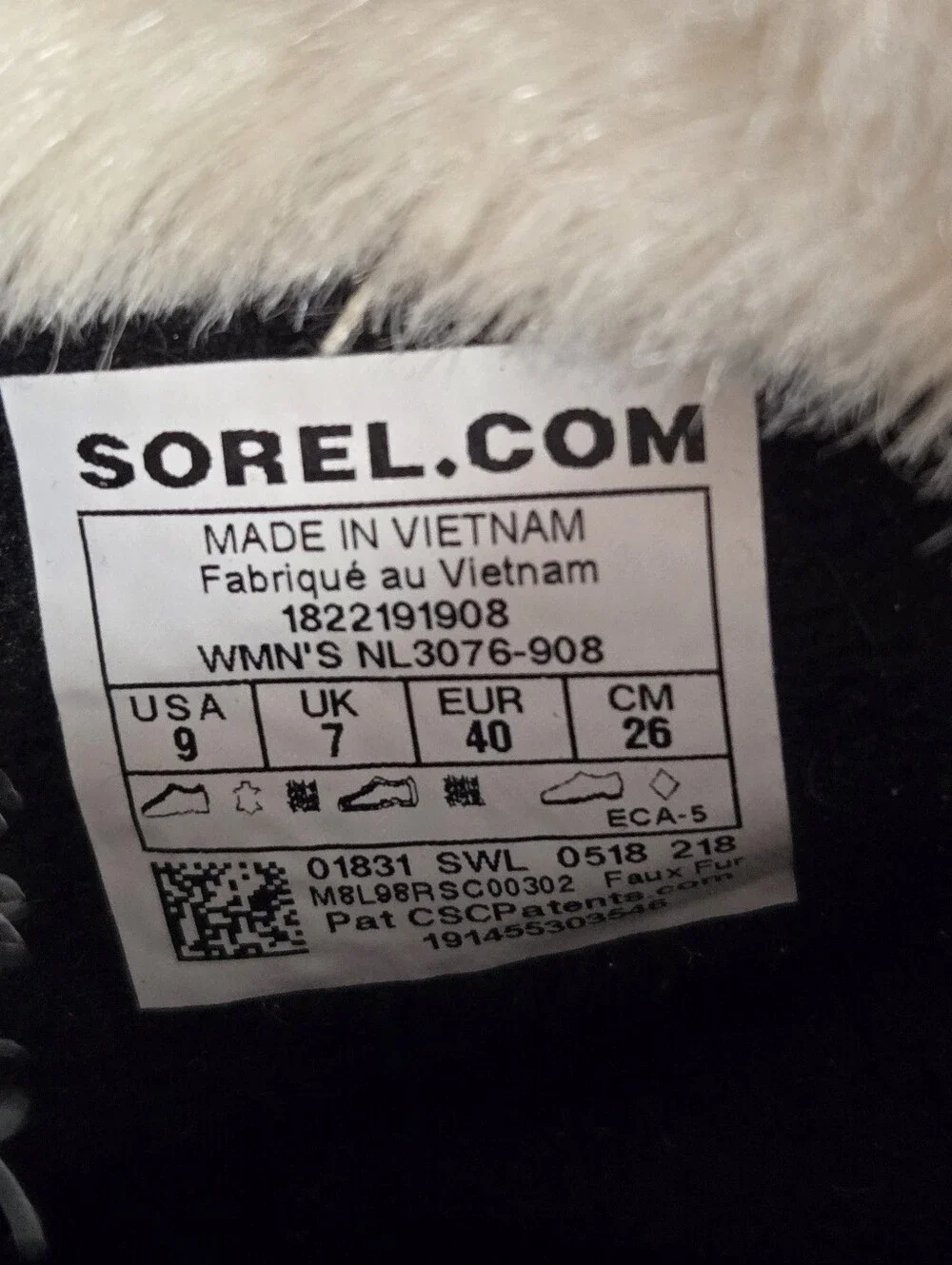 Sorel Women’s Size 9 Winter Snow Boots Gray Brown Faux Fur Waterproof Lace Up